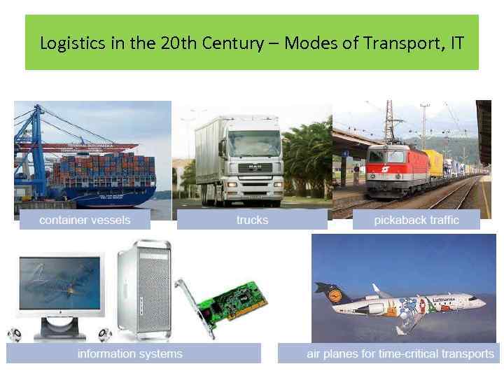 Logistics in the 20 th Century – Modes of Transport, IT 