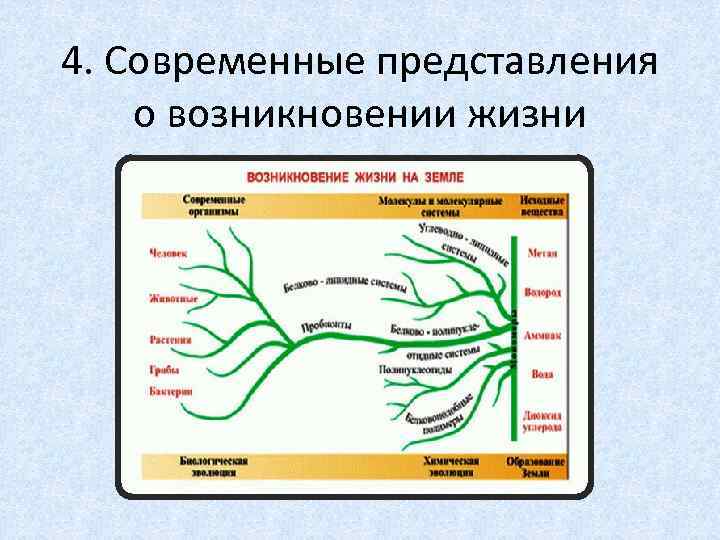 4. Современные представления о возникновении жизни 