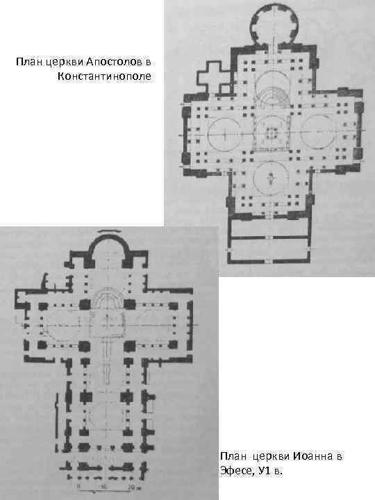 План церкви Апостолов в Константинополе План церкви Иоанна в Эфесе, У 1 в. 