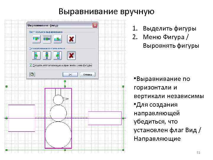 Выровненные фигуры