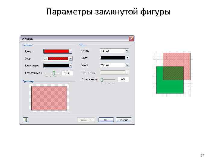 Параметры замкнутой фигуры 57 