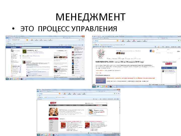МЕНЕДЖМЕНТ • ЭТО ПРОЦЕСС УПРАВЛЕНИЯ 