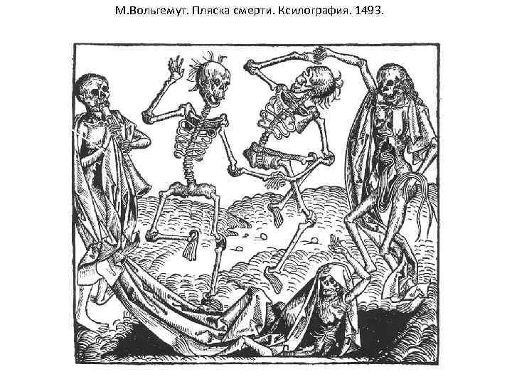 М. Вольгемут. Пляска смерти. Ксилография. 1493. 