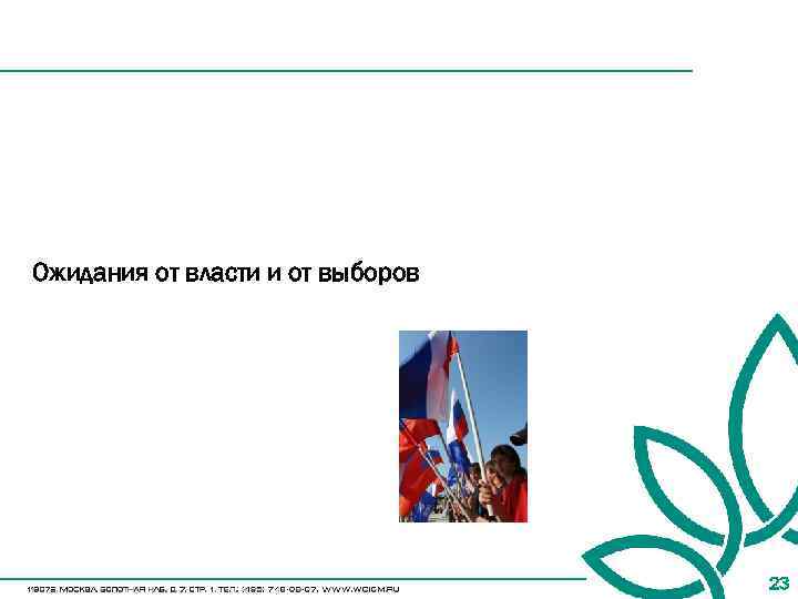 Ожидания от власти и от выборов 23 