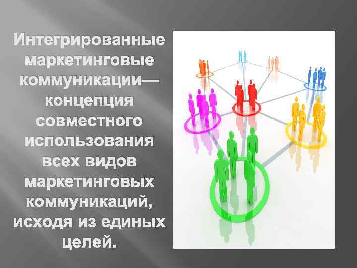 Интегрированные маркетинговые коммуникации— концепция совместного использования всех видов маркетинговых коммуникаций, исходя из единых целей.