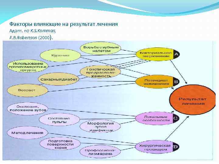 Факторы влияющие на результат лечения Адапт. по K. S. Komman, P. B. Robertson (2000).