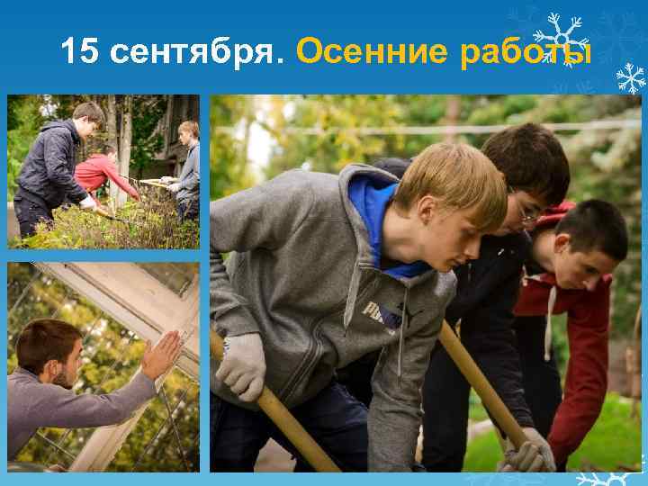 15 сентября. Осенние работы 