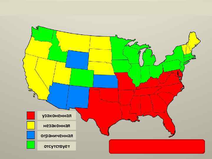 узаконенная незаконная ограниченная отсутствует 