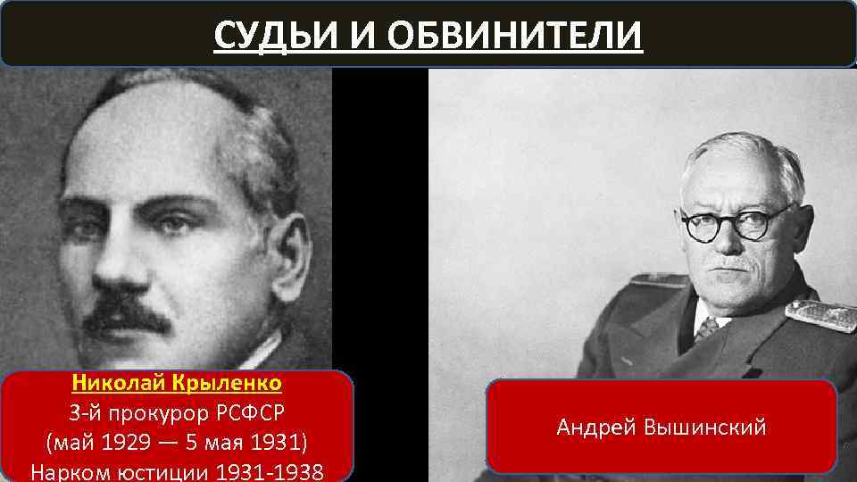 СУДЬИ И ОБВИНИТЕЛИ Николай Крыленко 3 -й прокурор РСФСР (май 1929 — 5 мая