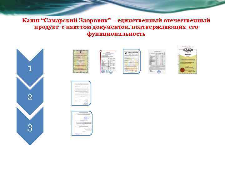Каши “Самарский Здоровяк” – единственный отечественный продукт с пакетом документов, подтверждающих его функциональность 1