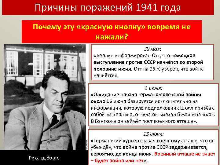 Причины поражений 1941 года Почему эту «красную кнопку» вовремя не нажали? 30 мая: «Берлин