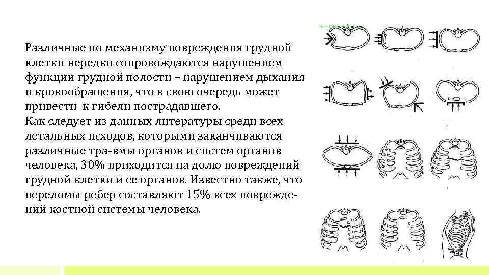 Различные по механизму повреждения грудной клетки нередко сопровождаются нарушением функции грудной полости – нарушением