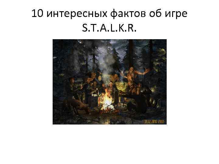 10 интересных фактов об игре S. T. A. L. K. R. 