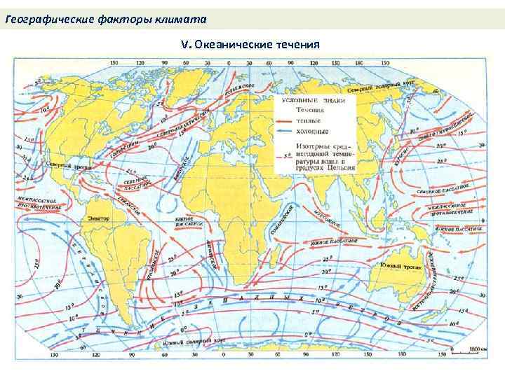 Географические факторы климата V. Океанические течения 
