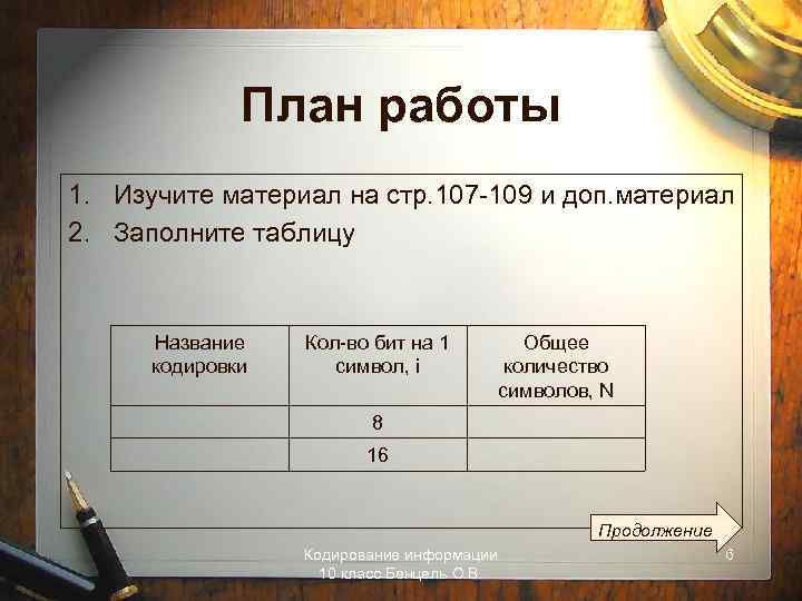 План работы 1. Изучите материал на стр. 107 -109 и доп. материал 2. Заполните