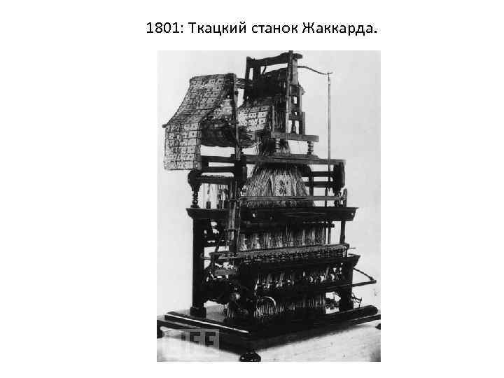 1801: Ткацкий станок Жаккарда. 