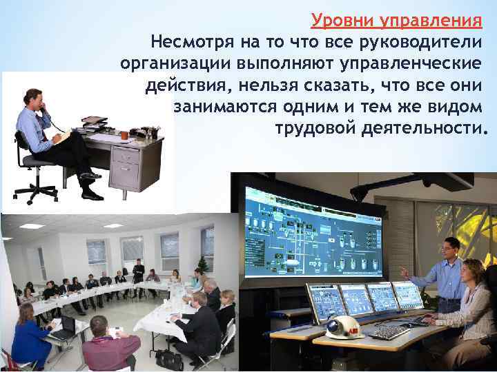 Уровни управления Несмотря на то что все руководители организации выполняют управленческие действия, нельзя сказать,