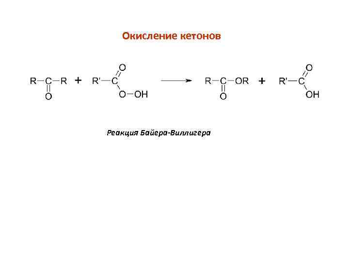 Окисление кетонов Реакция Байера-Виллигера 