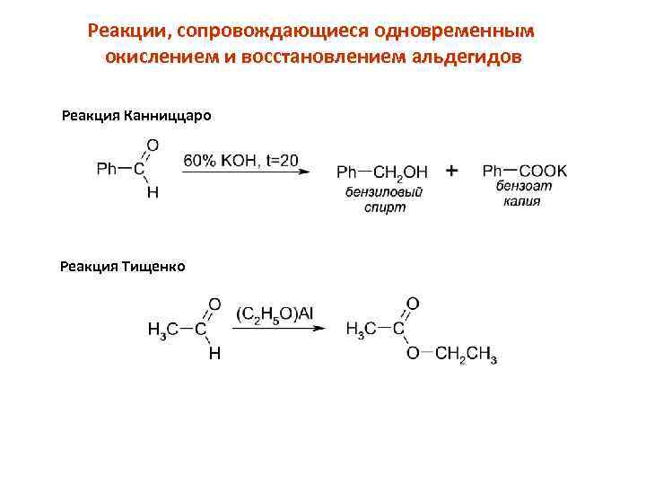 Реакции сопровождающиеся