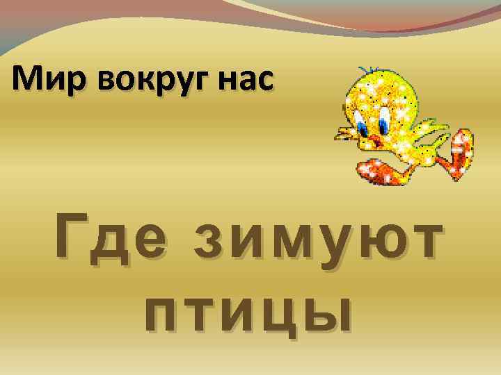 Мир вокруг нас Где зимуют птицы 