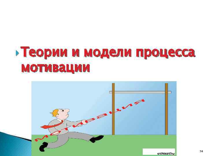  Теории и модели процесса мотивации 14 