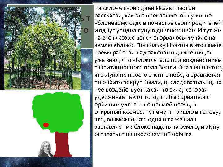 Как же был открыт закон Всемирного тяготения? На склоне своих дней Исаак Ньютон рассказал,