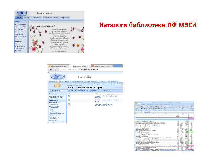 Каталоги библиотеки ПФ МЭСИ 
