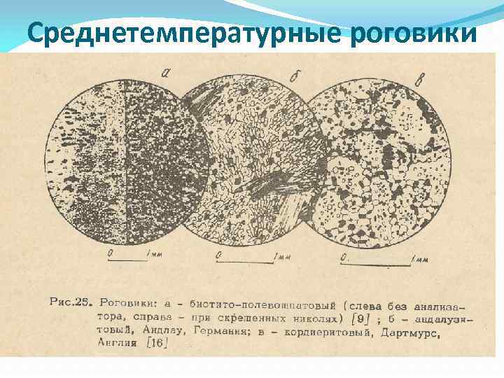 Среднетемпературные роговики 