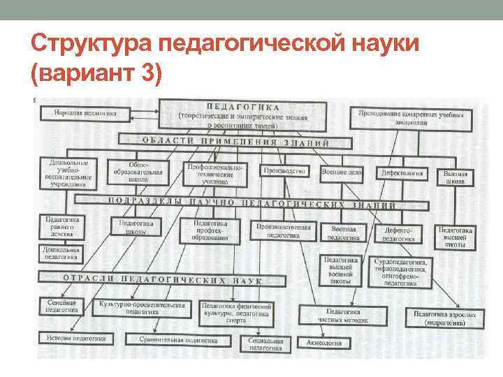 Структурная схема педагогических наук