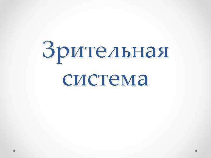 Зрительная система 