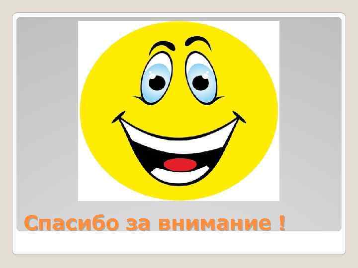 Спасибо за внимание ! 