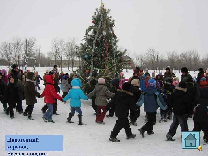 Лишь зимою Новый год С ёлкою приходит. Новогодний хоровод Весело заводит. 