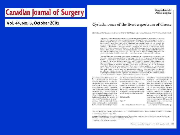 Vol. 44, No. 5, October 2001 