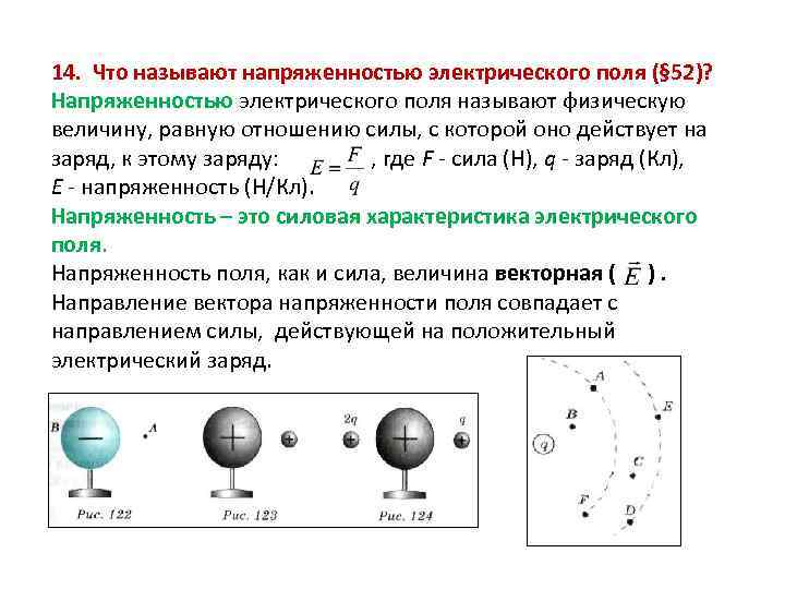 На рисунке 53 изображен заряженный проводник укажите соотношение напряженностей