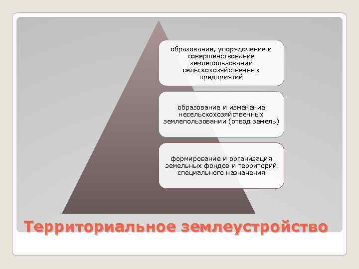 Разрабатывать проекты образования новых и упорядочения существующих землевладений и землепользований