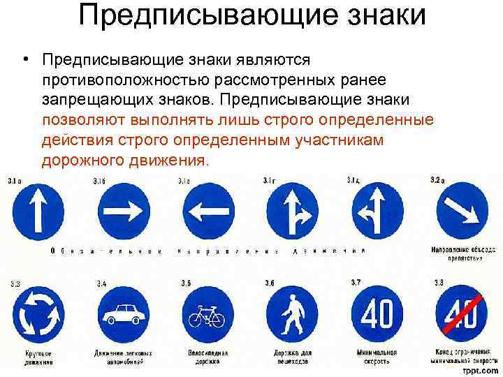 К какой группе относятся круглые знаки синего цвета с белым рисунком