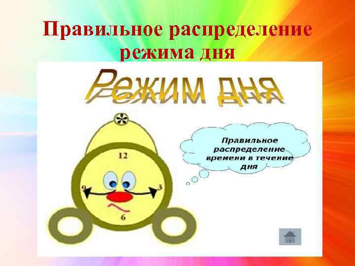 Правильное распределение режима дня 