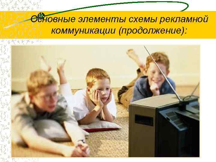 Основные элементы схемы рекламной коммуникации (продолжение): 7. Получатели (адресаты) - те конкретные люди, целевая