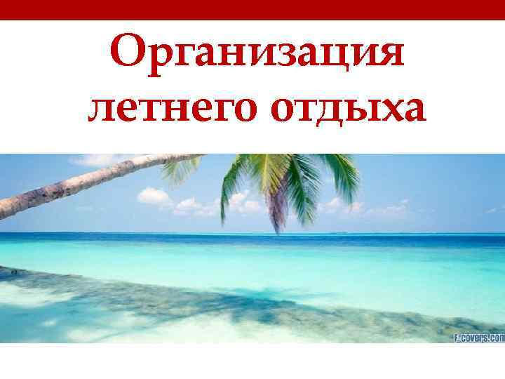 Организация летнего отдыха 