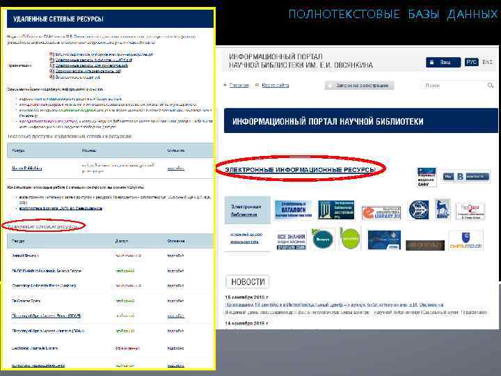 ПОЛНОТЕКСТОВЫЕ БАЗЫ ДАННЫХ 