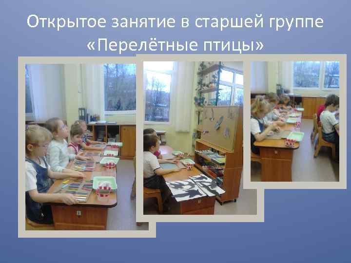 Открытое занятие в старшей группе «Перелётные птицы» 