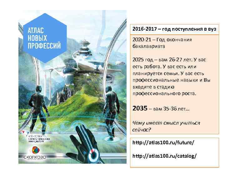 2016 -2017 – год поступления в вуз 2020 -21 – Год окончания бакалавриата 2025