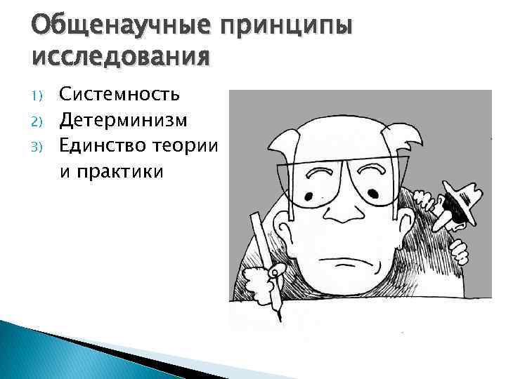 Общенаучные принципы исследования 1) 2) 3) Системность Детерминизм Единство теории и практики 