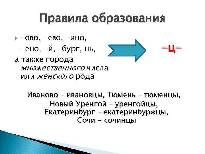 Образованный правило