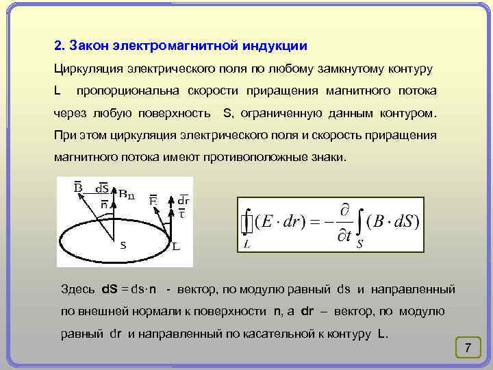 Циркуляция вектора напряженности электрического поля