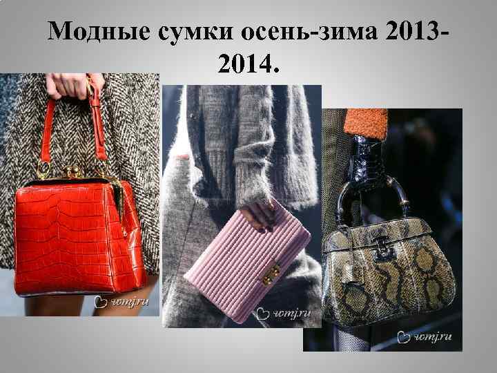 Модные сумки осень-зима 20132014. 