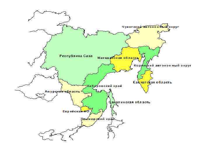 Карта дальневосточного федерального округа