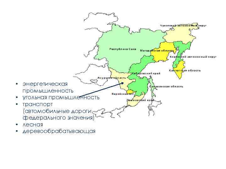 Схема промышленности дальнего востока