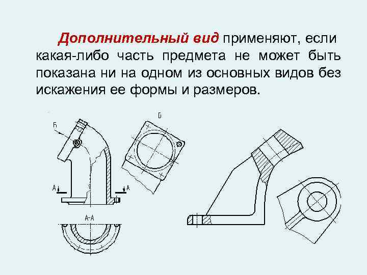 Изображение используемое на чертежах как правило для размещения какой либо части предмета