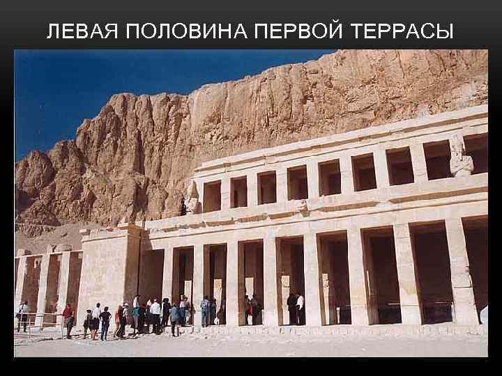 ЛЕВАЯ ПОЛОВИНА ПЕРВОЙ ТЕРРАСЫ 